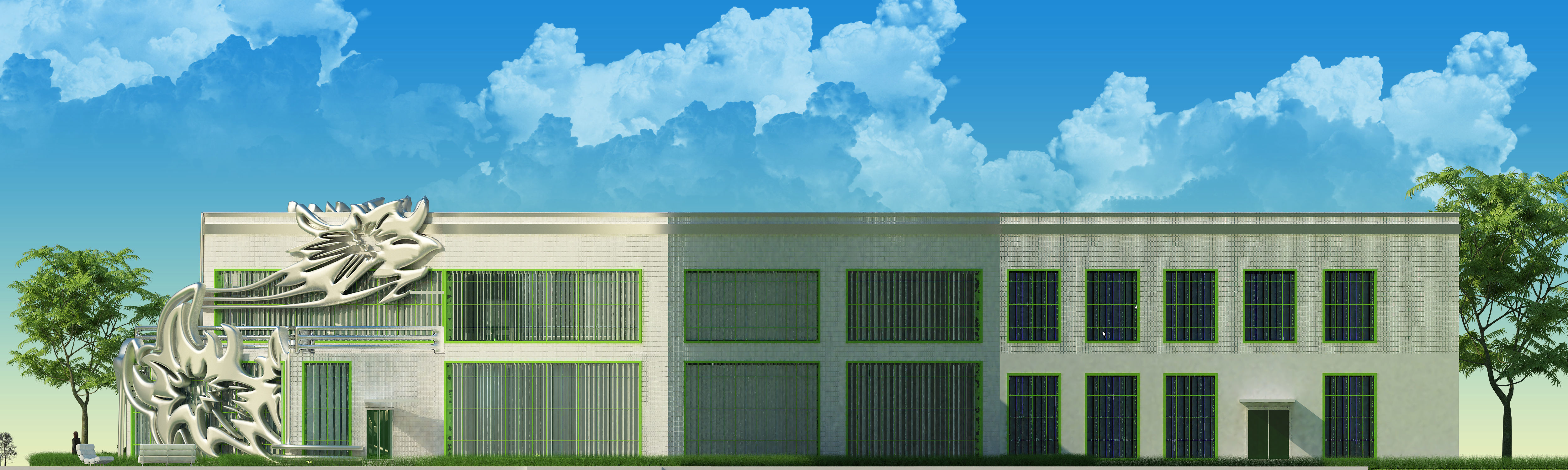 Flower building concept 3D model_5