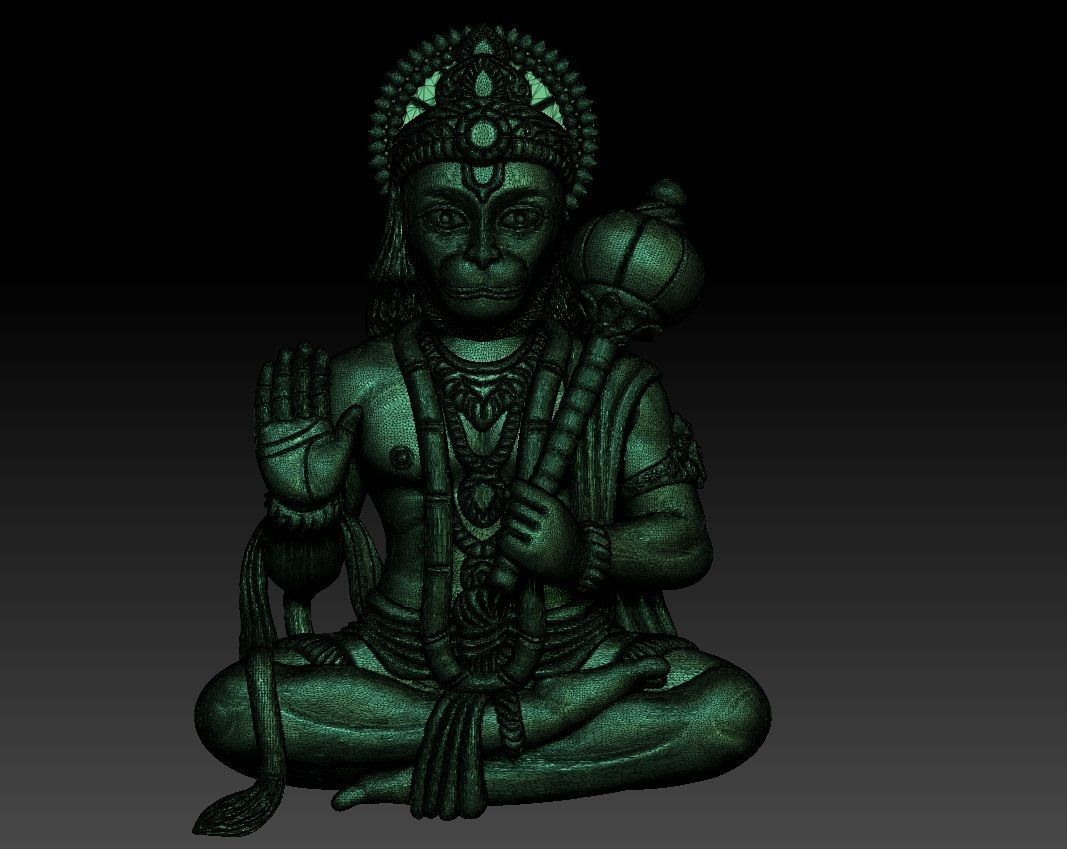 HUNUMAN PENDENT 3D print model_4