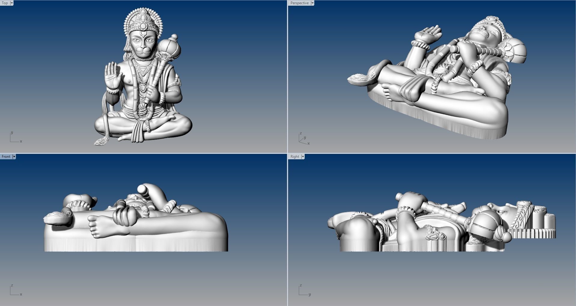 HUNUMAN PENDENT 3D print model_8