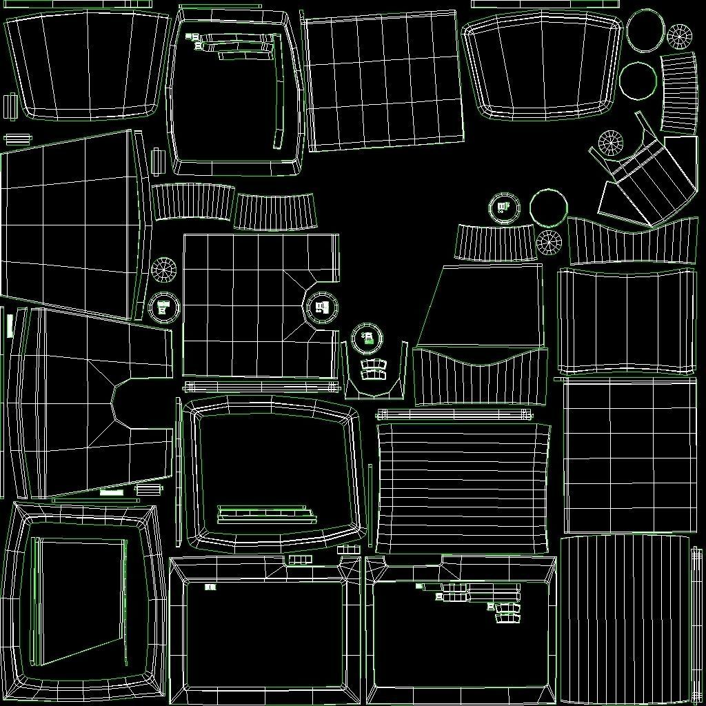 Fireplace v5 Low-poly 3D model_20