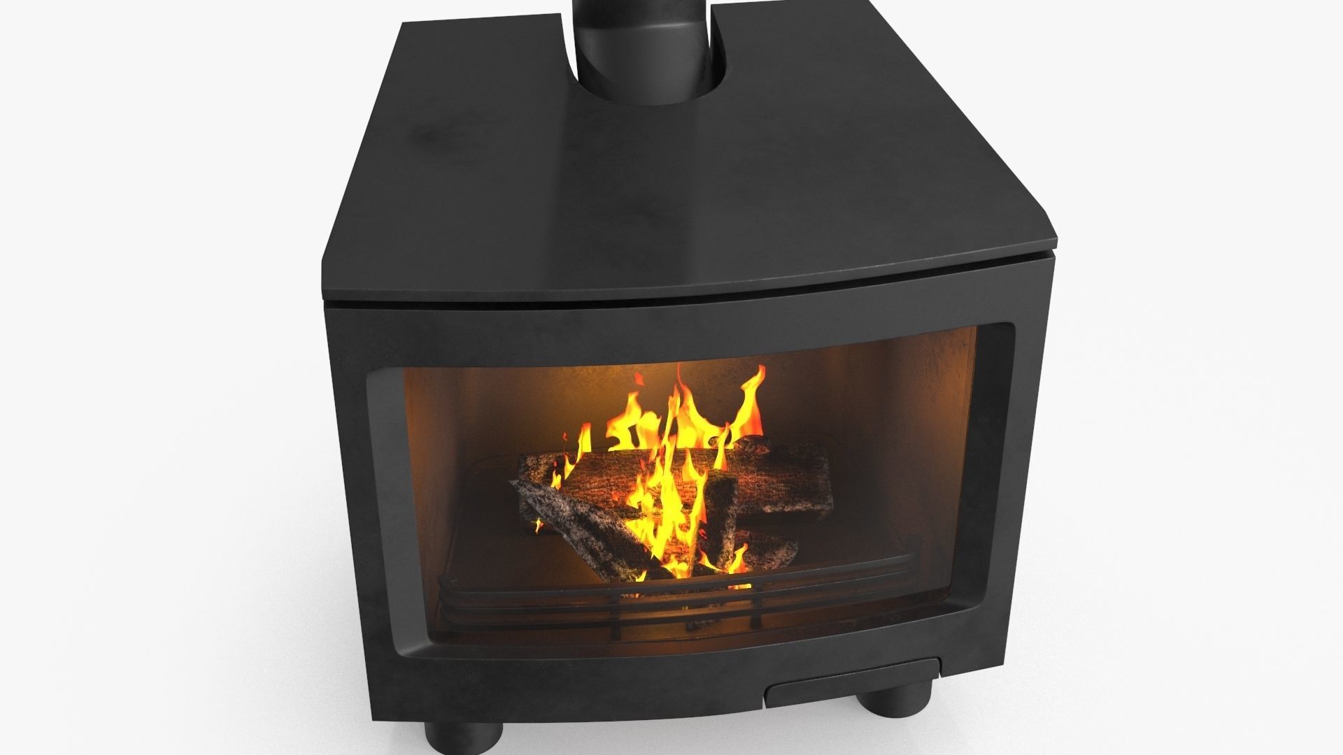 Fireplace v5 Low-poly 3D model_15
