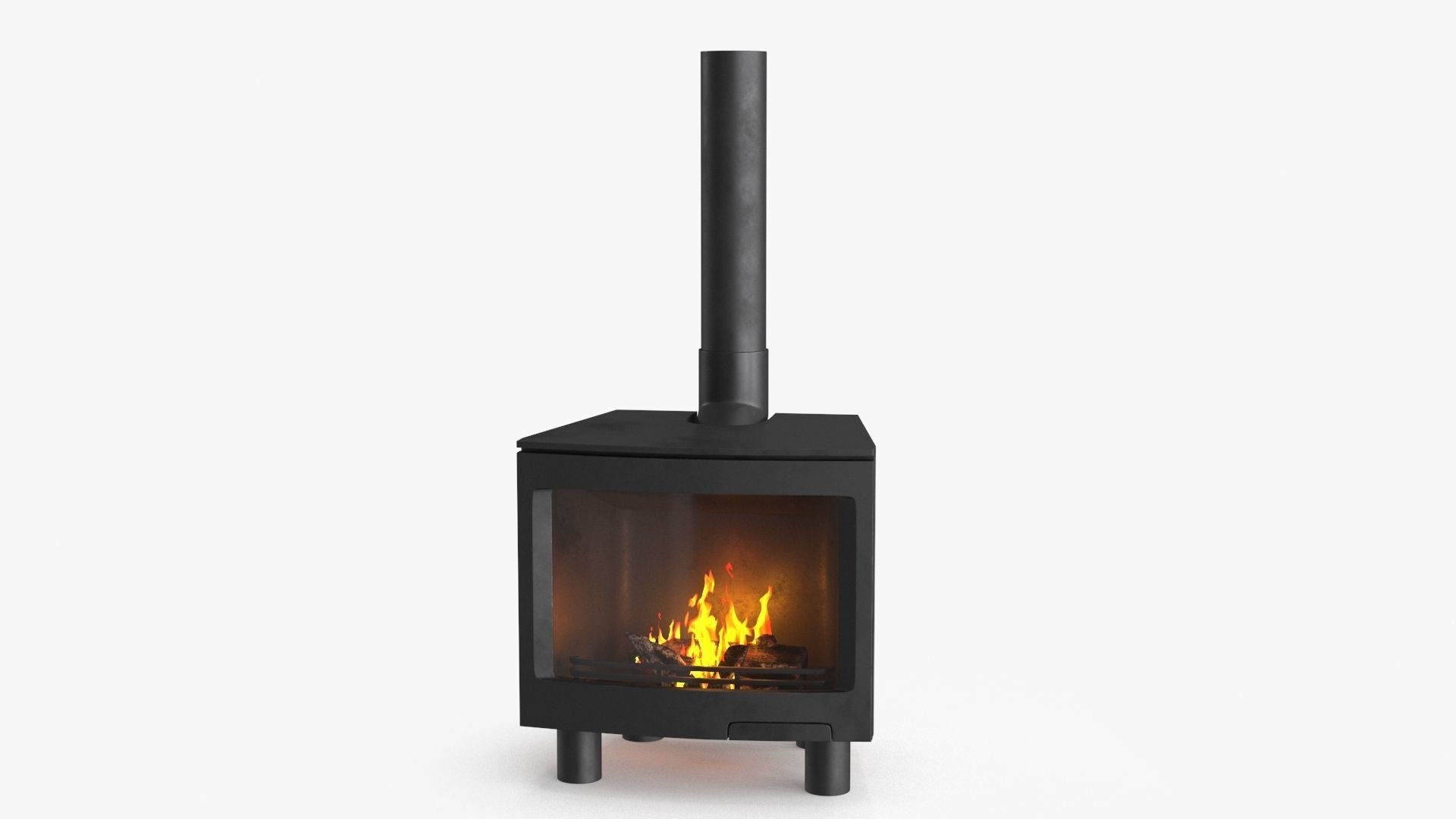Fireplace v5 Low-poly 3D model_13