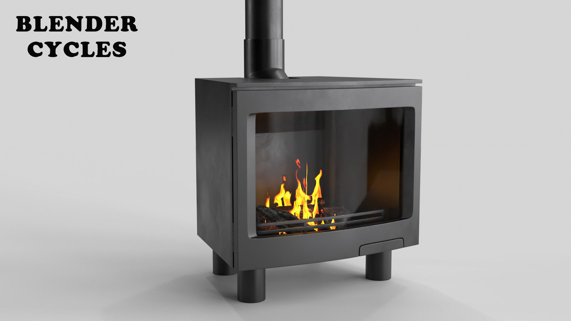 Fireplace v5 Low-poly 3D model_17