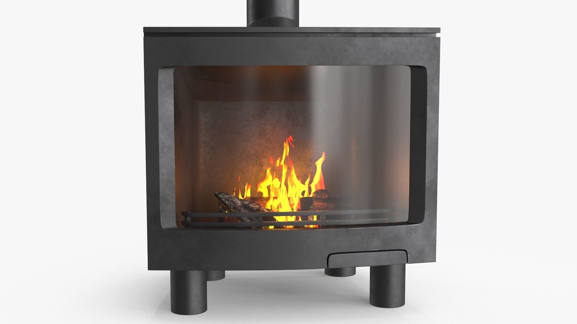 Fireplace v5 Low-poly 3D model_14