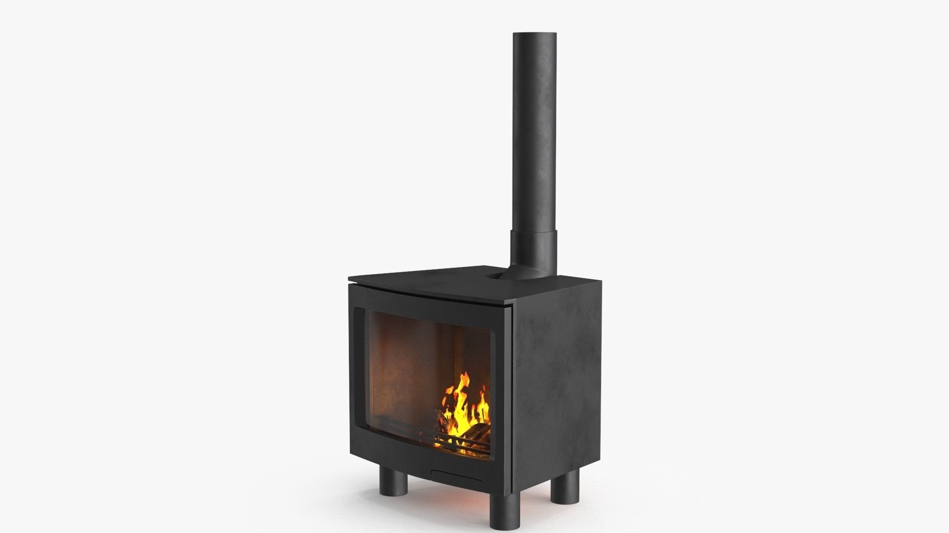 Fireplace v5 Low-poly 3D model_12