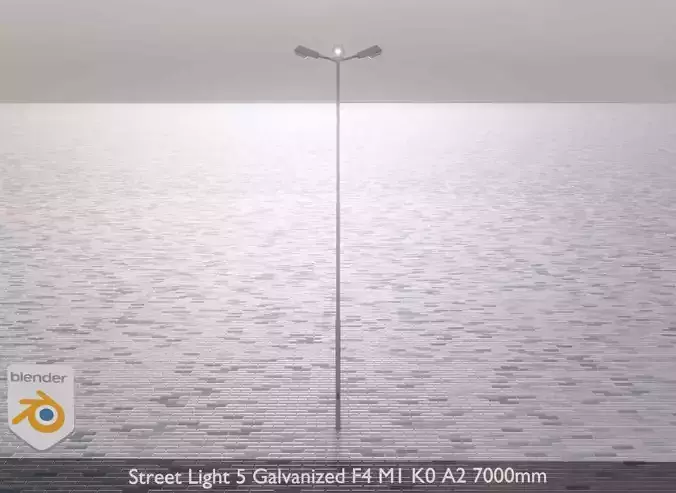 Street Light 5 Galvanized F4 M1 K0 A2 7000mm