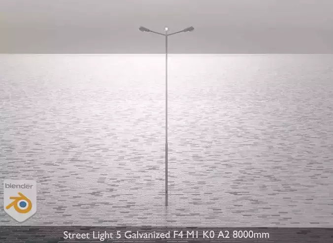 Street Light 5 Galvanized F4 M1 K0 A2 8000mm