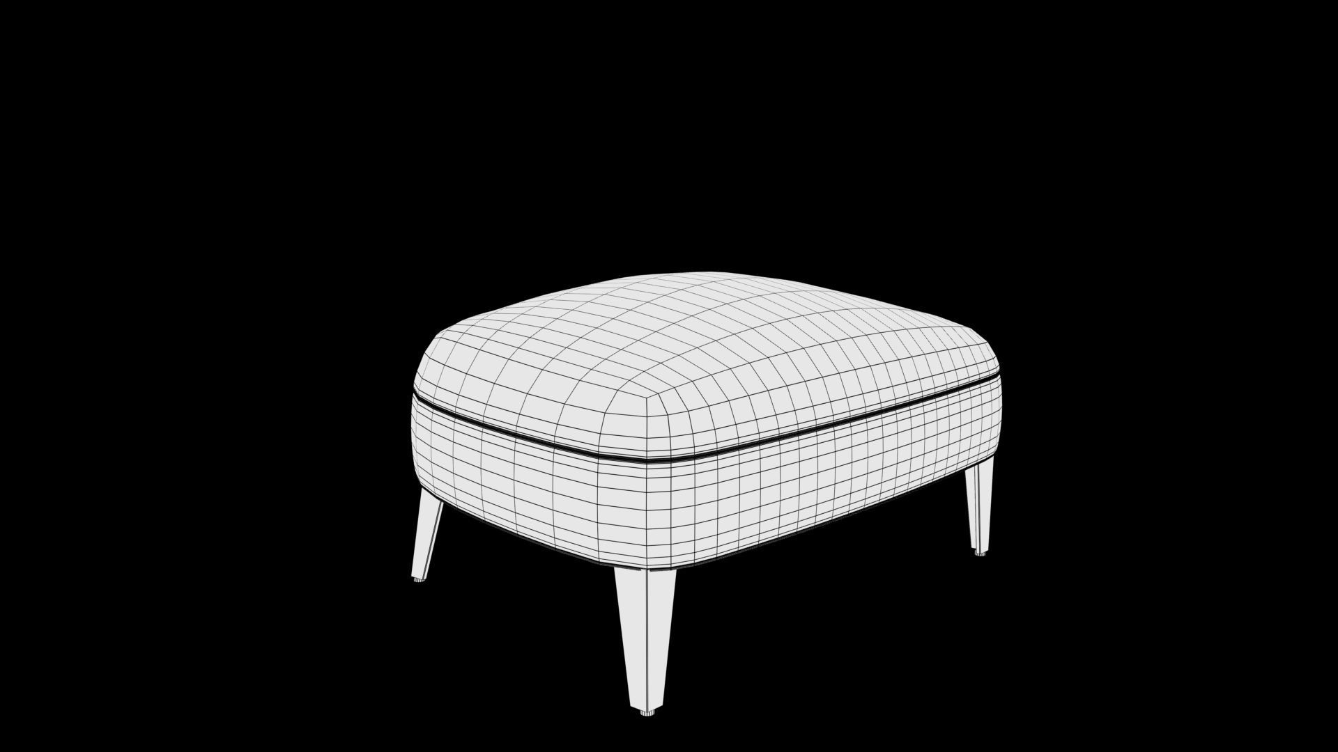 footrest Low-poly 3D model_10