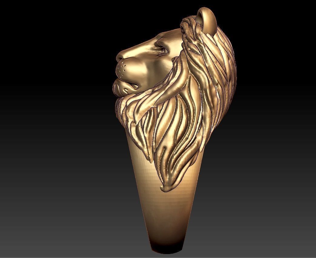 LION RING 3D print model_3