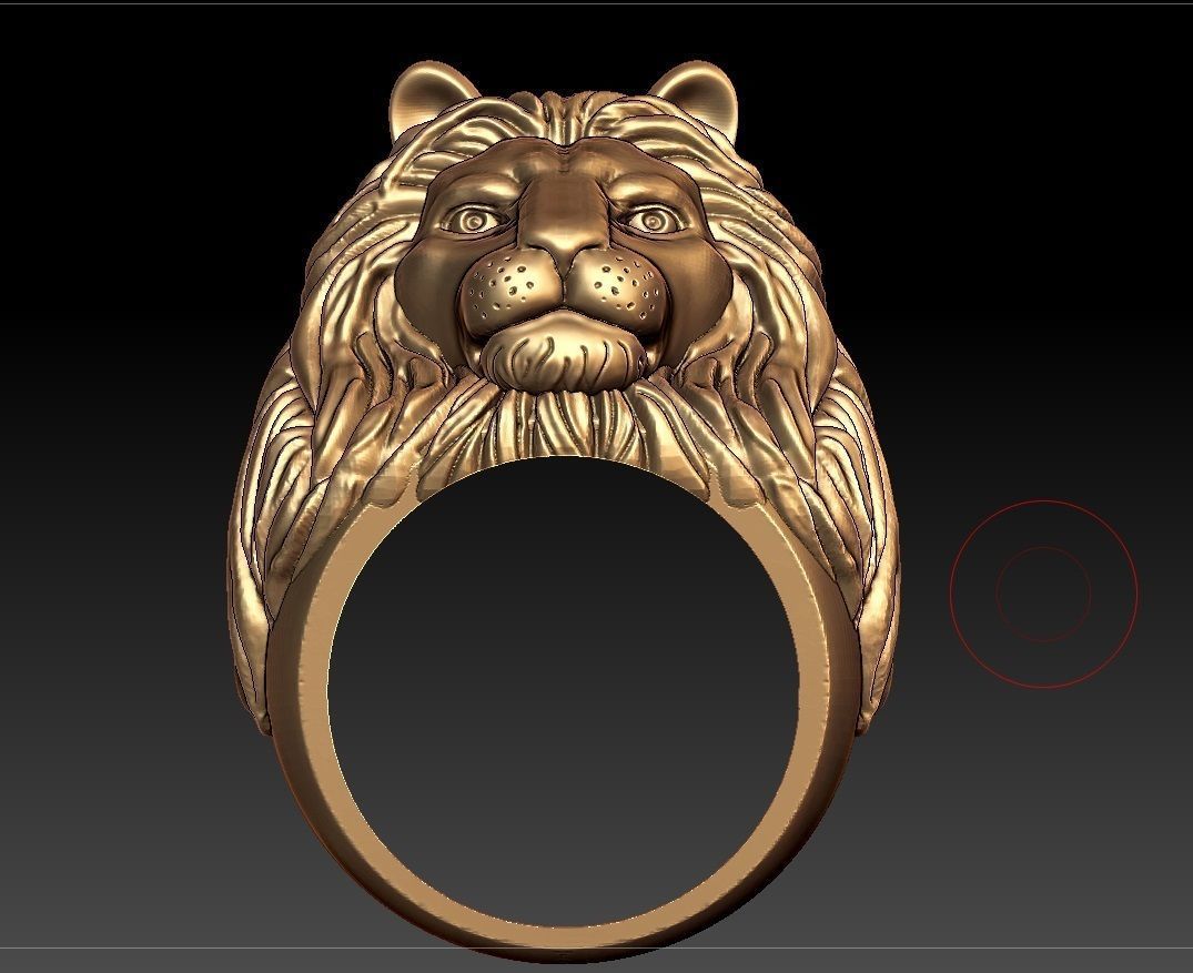 LION RING 3D print model_2