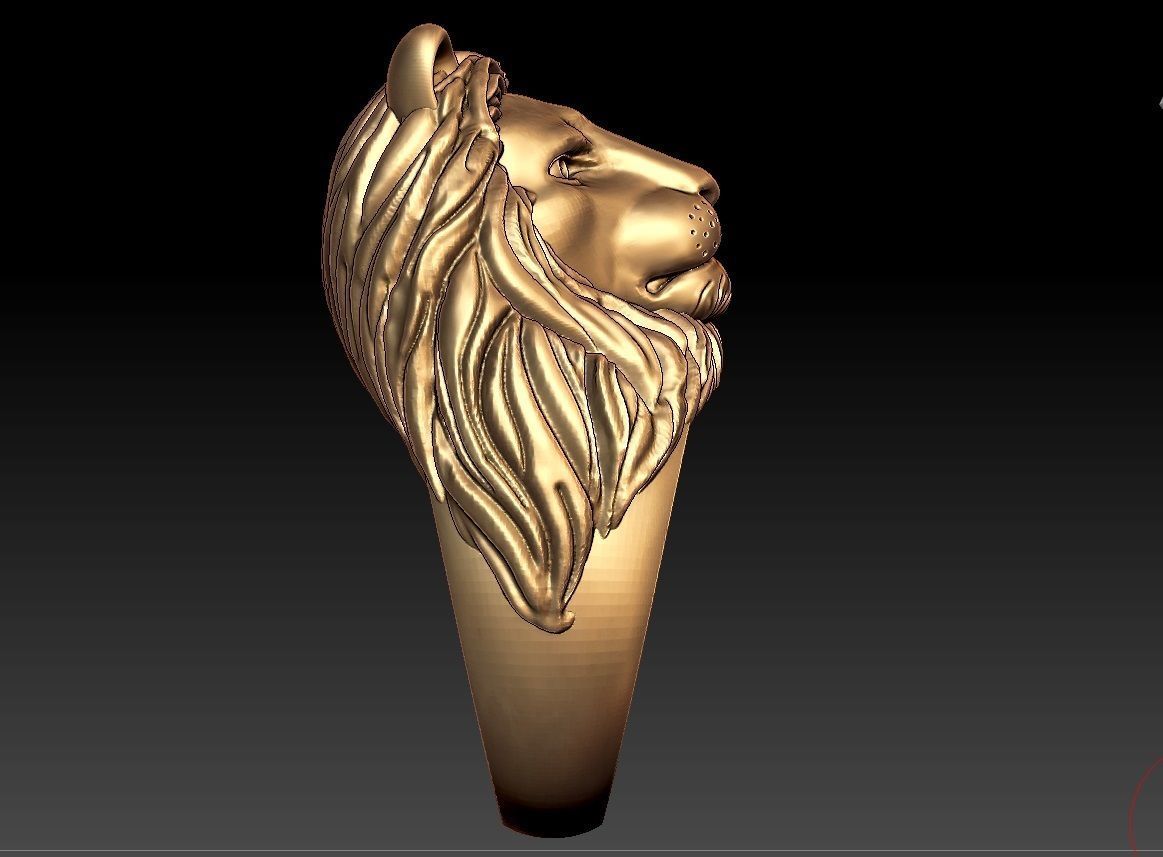 LION RING 3D print model_5