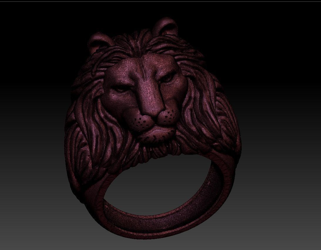 LION RING 3D print model_6