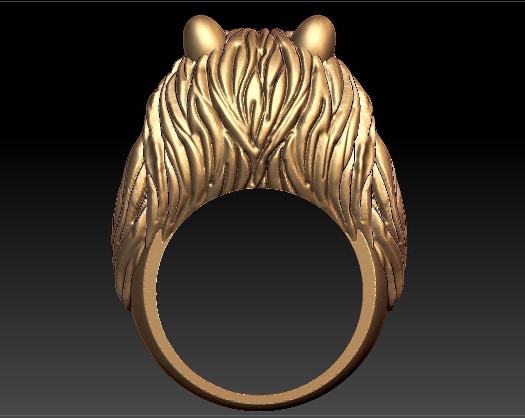 LION RING 3D print model_4