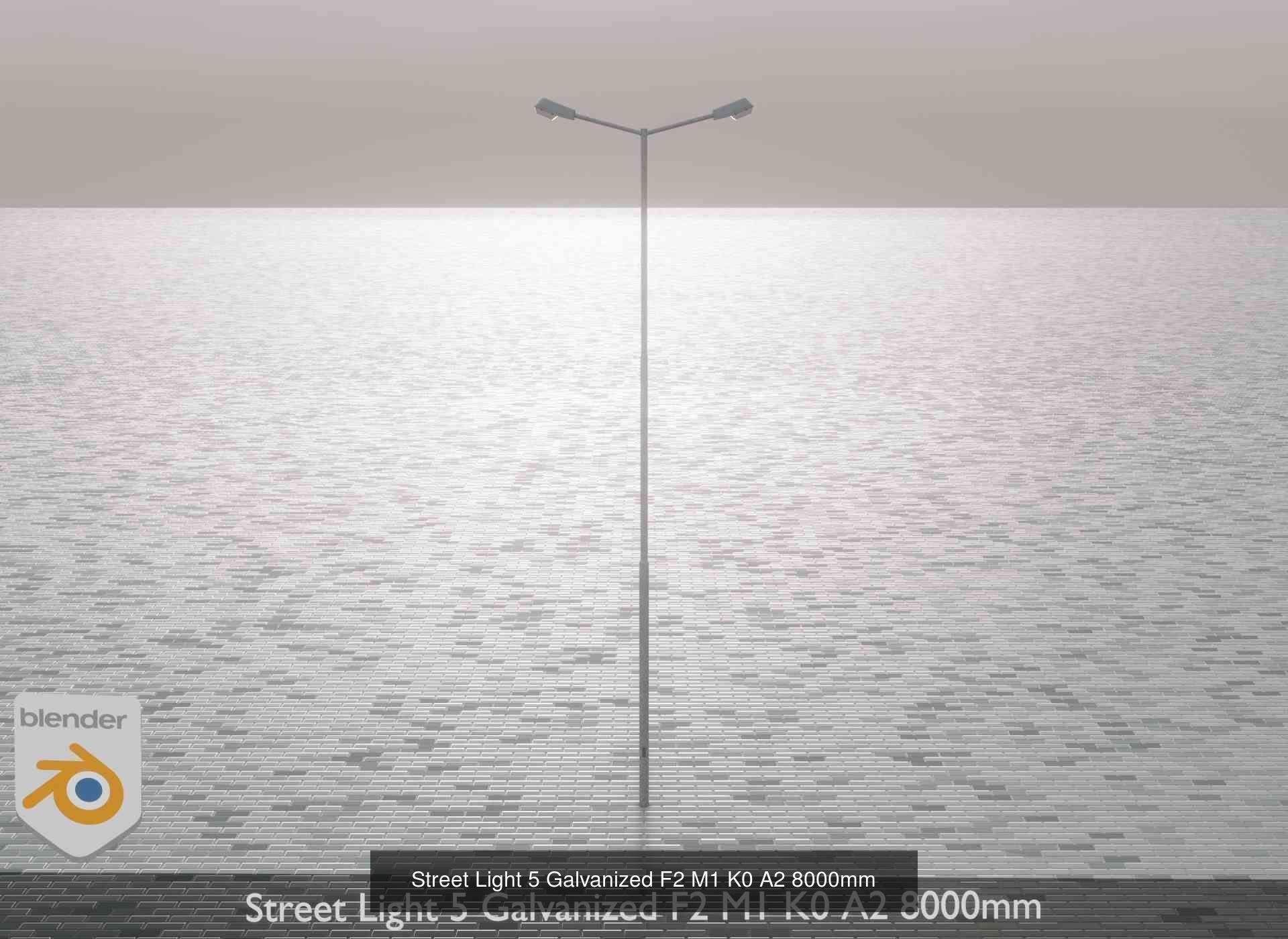 Street Light 5 Galvanized Package 3D Model Collection_25