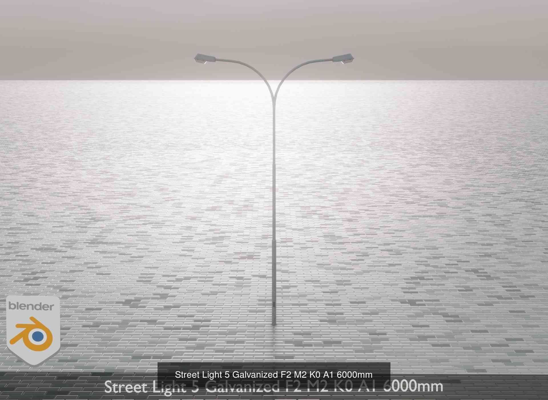 Street Light 5 Galvanized Package 3D Model Collection_26