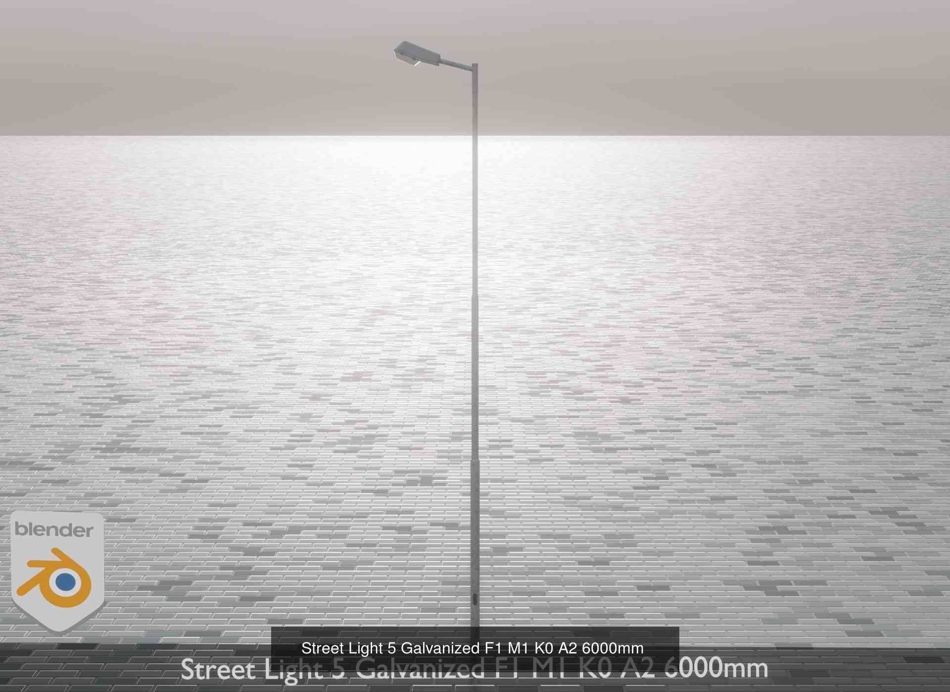 Street Light 5 Galvanized Package 3D Model Collection_16