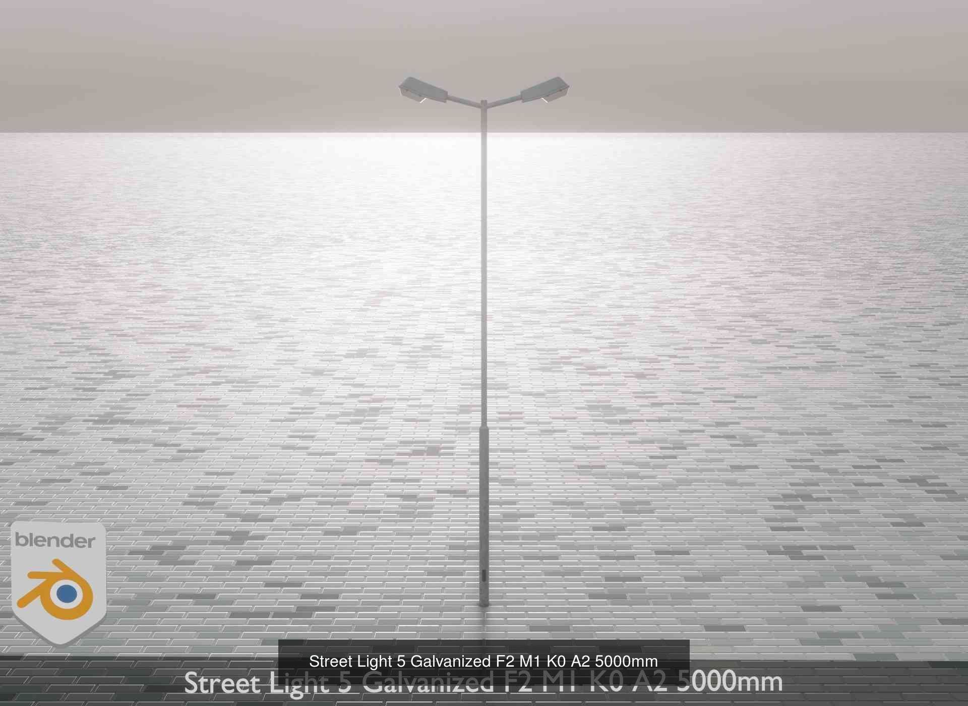 Street Light 5 Galvanized Package 3D Model Collection_23