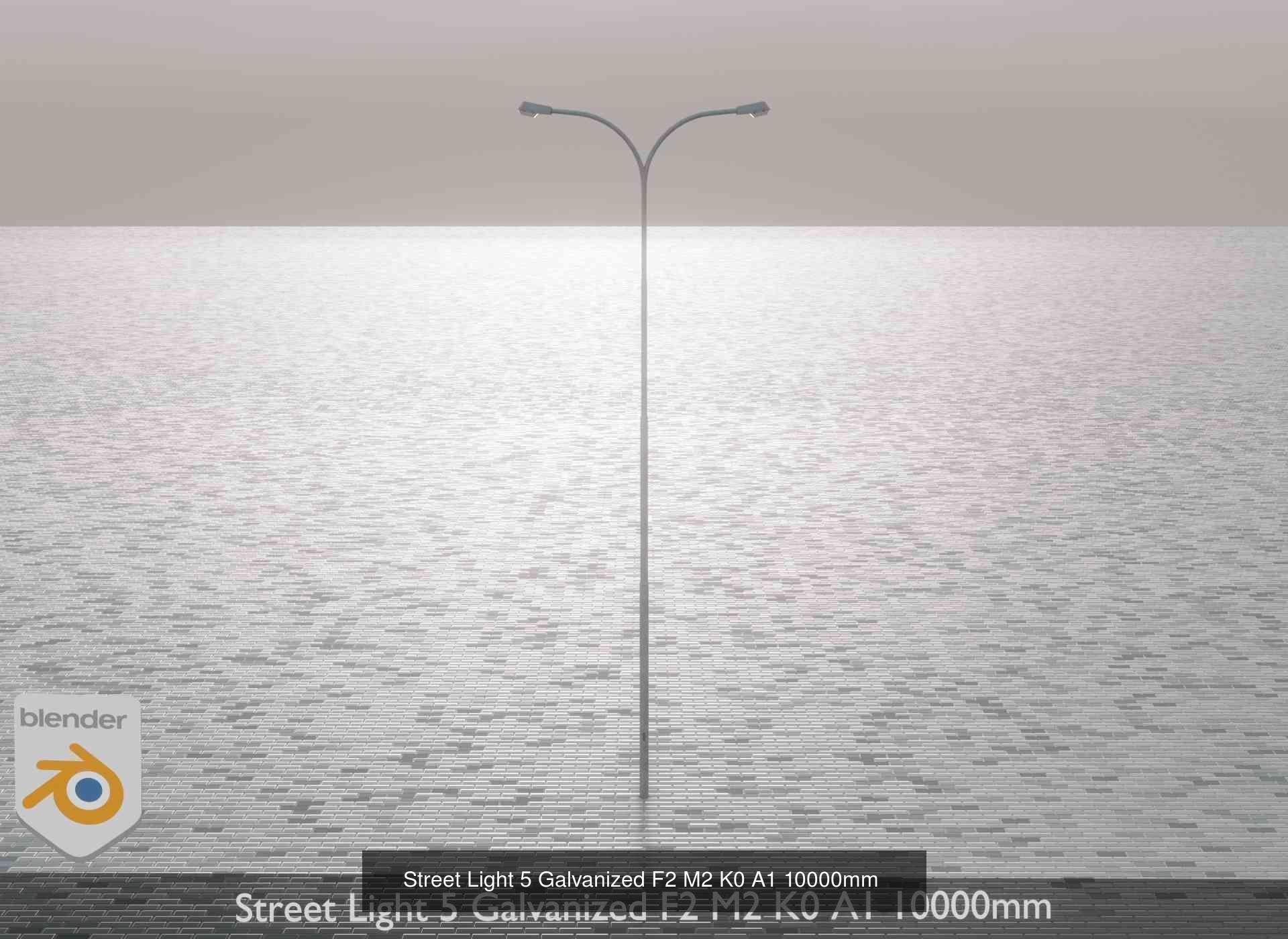 Street Light 5 Galvanized Package 3D Model Collection_27