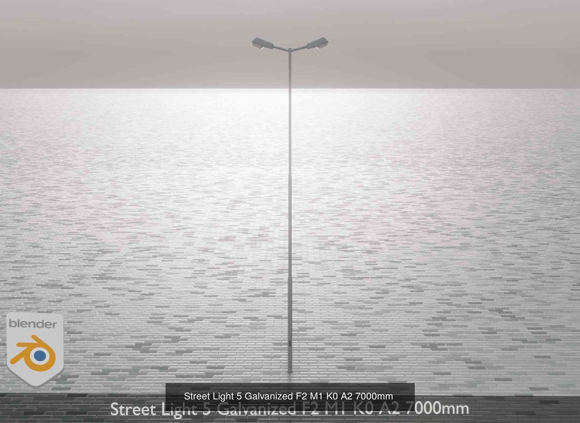 Street Light 5 Galvanized Package 3D Model Collection_24