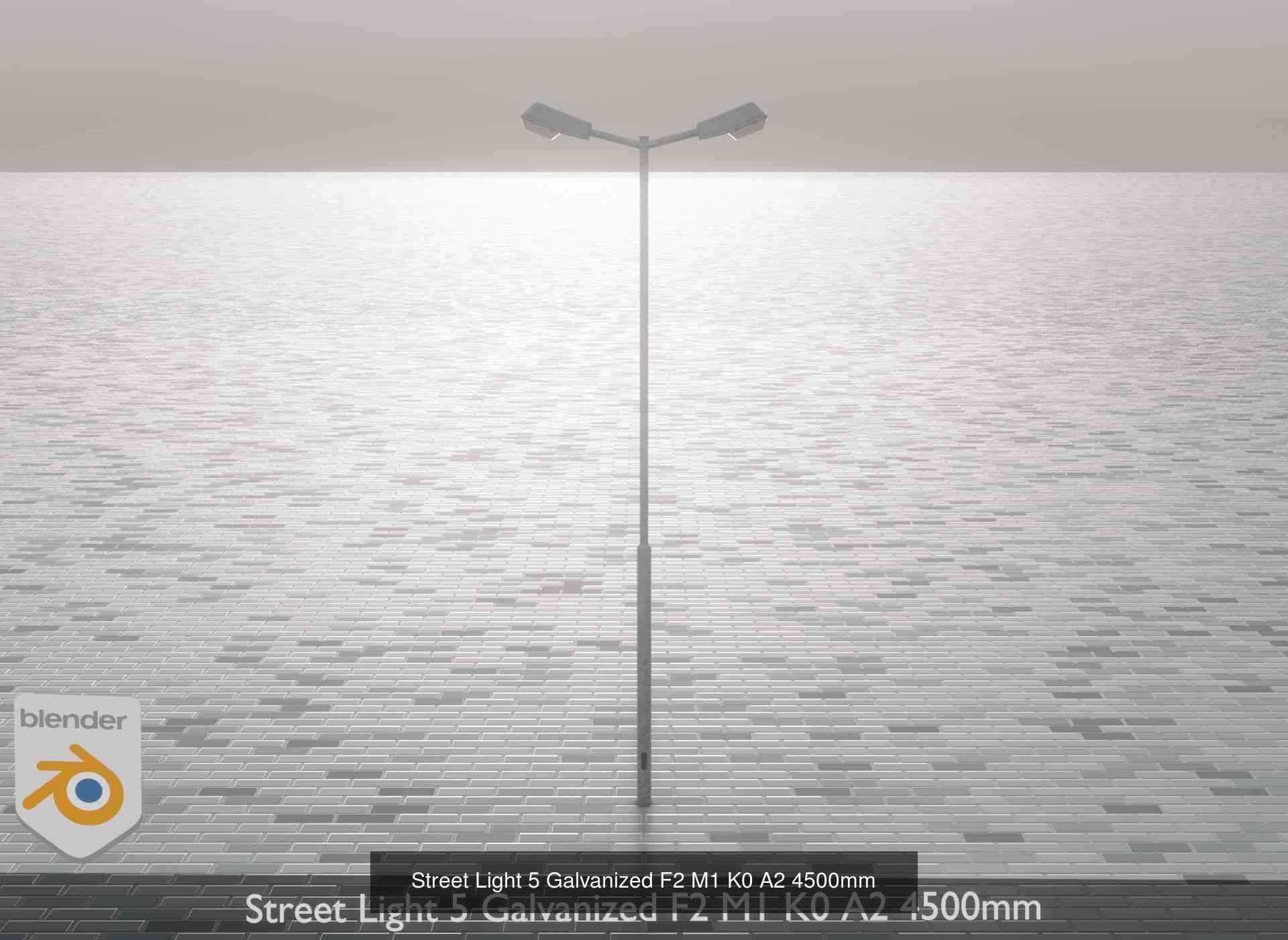 Street Light 5 Galvanized Package 3D Model Collection_22