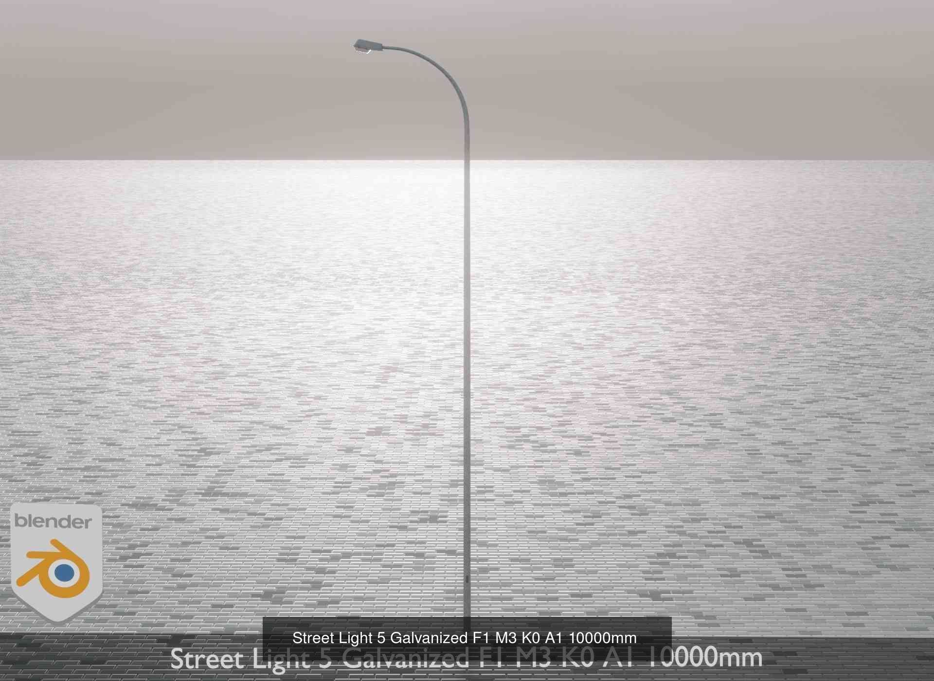 Street Light 5 Galvanized Package 3D Model Collection_21