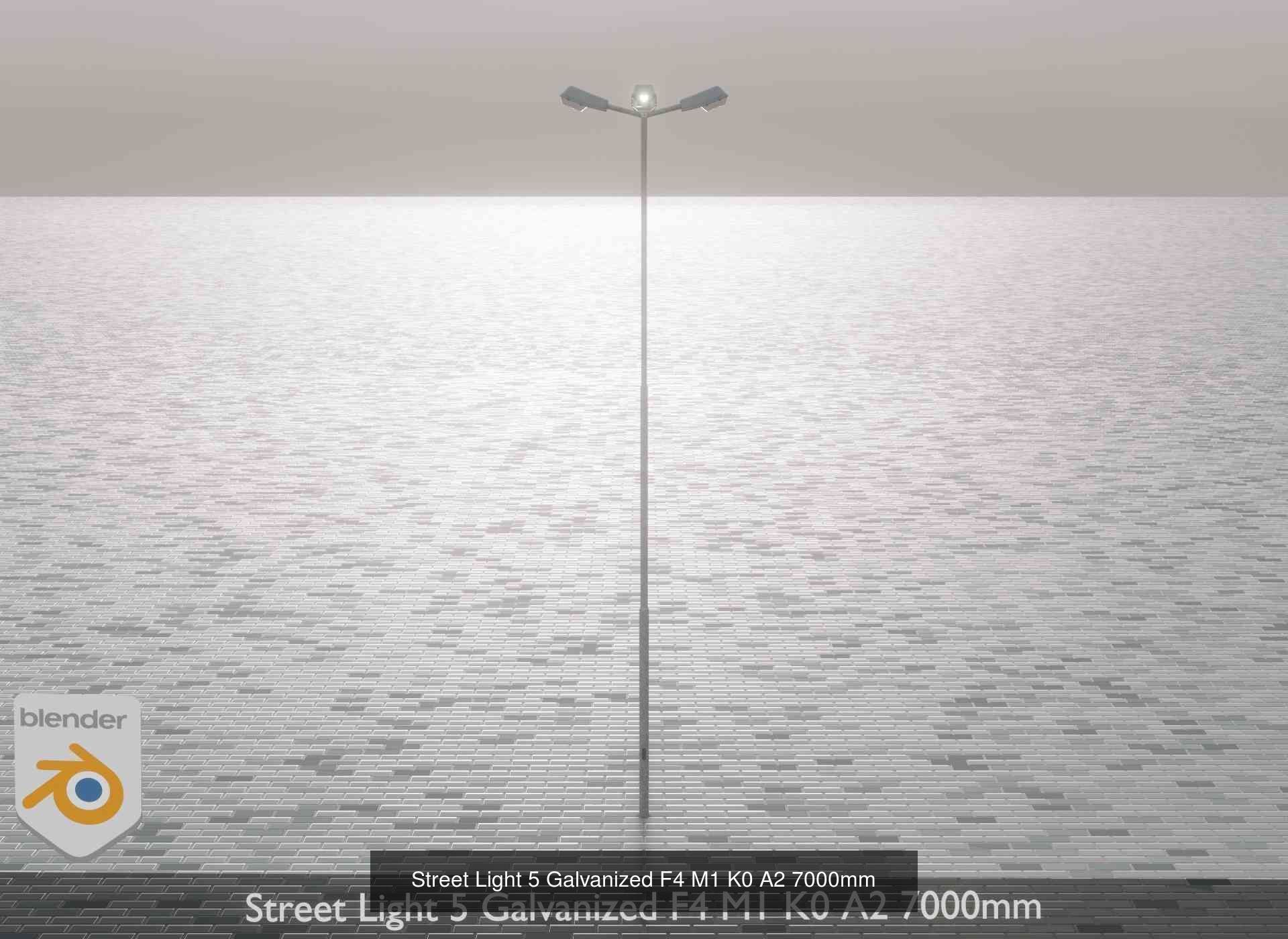 Street Light 5 Galvanized Package 3D Model Collection_36