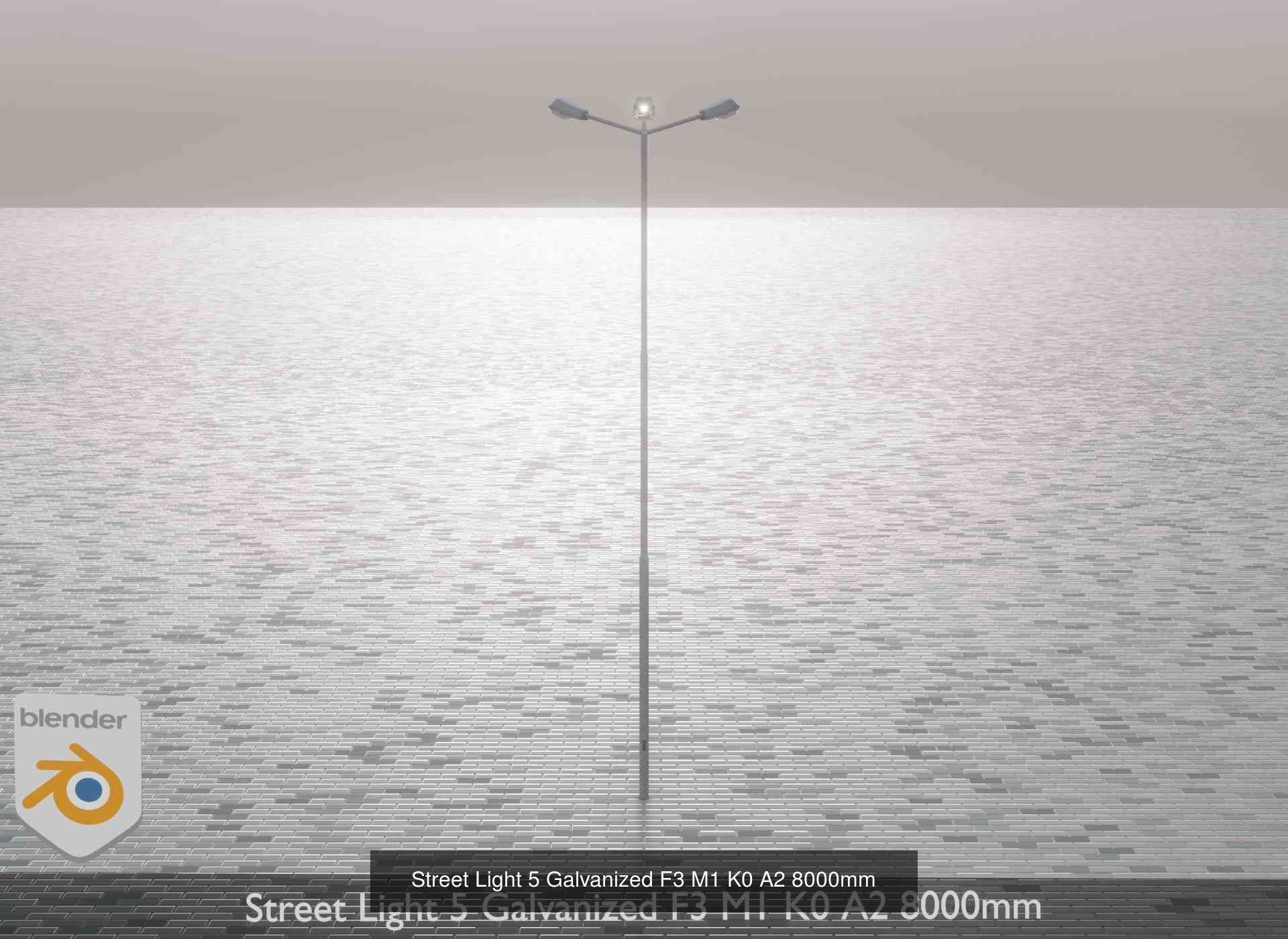Street Light 5 Galvanized Package 3D Model Collection_33