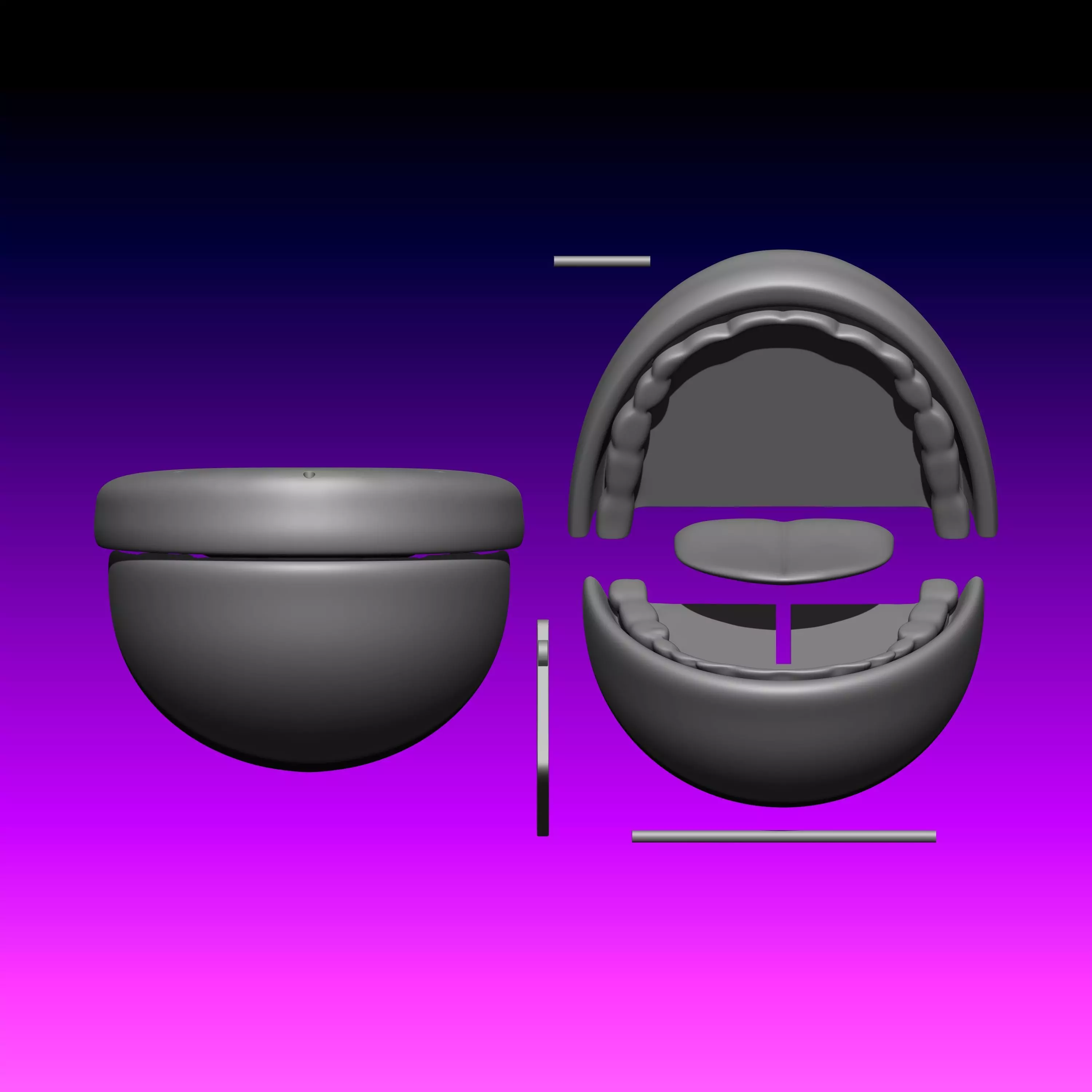 FREE BETA mecanismo de boca y lengua  ventriloquist mechanism Free 3D print model_0