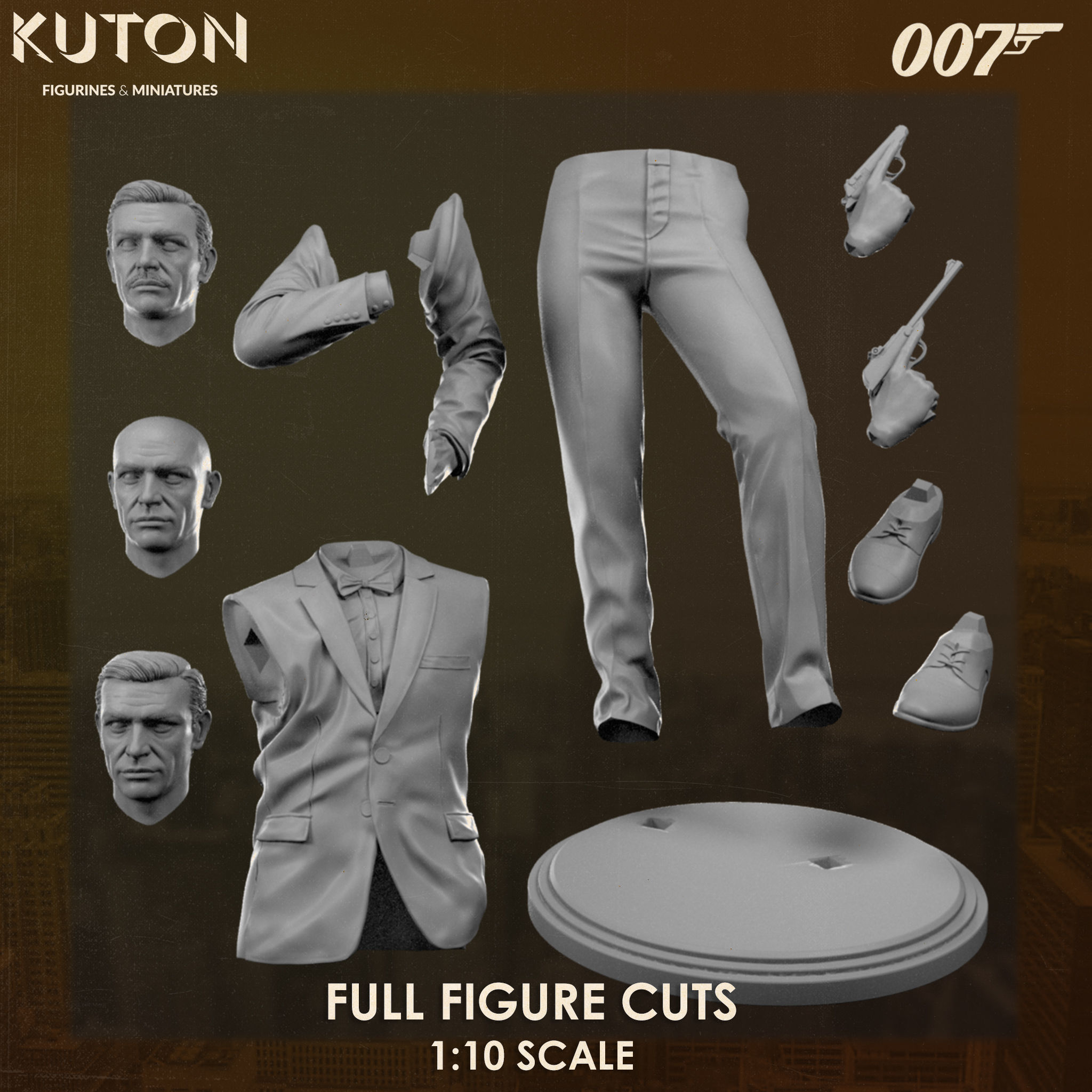 Sean Connery 007 3D print model_7