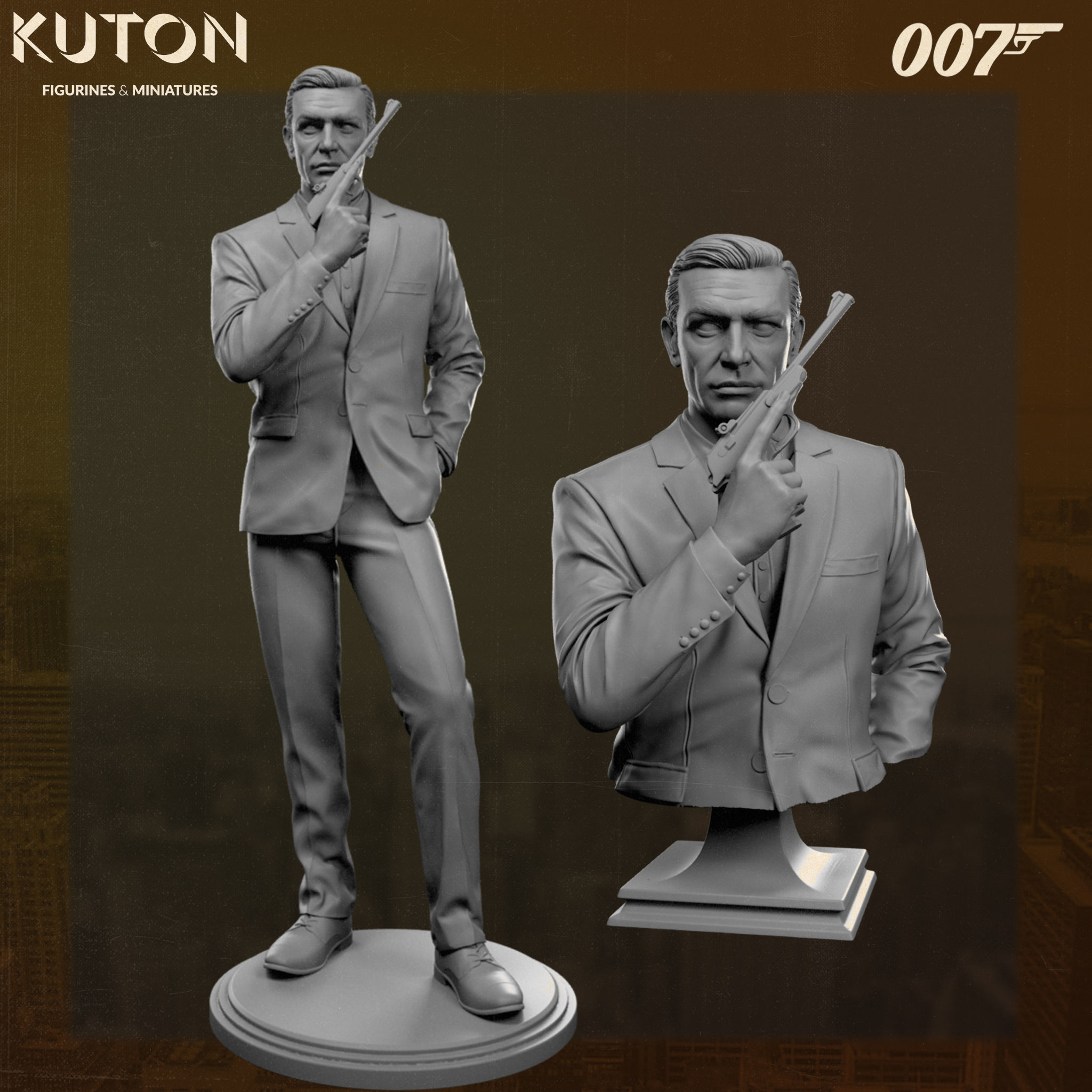 Sean Connery 007 3D print model_3