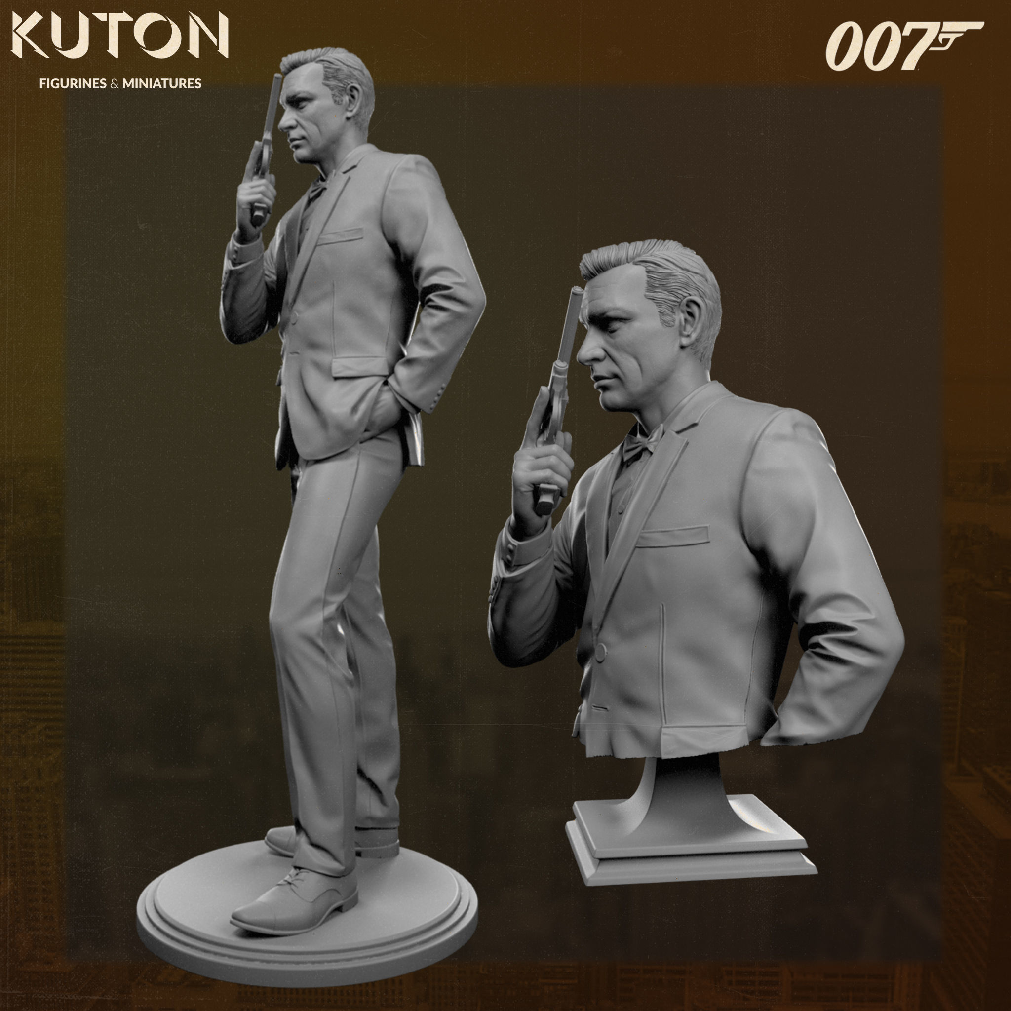 Sean Connery 007 3D print model_4