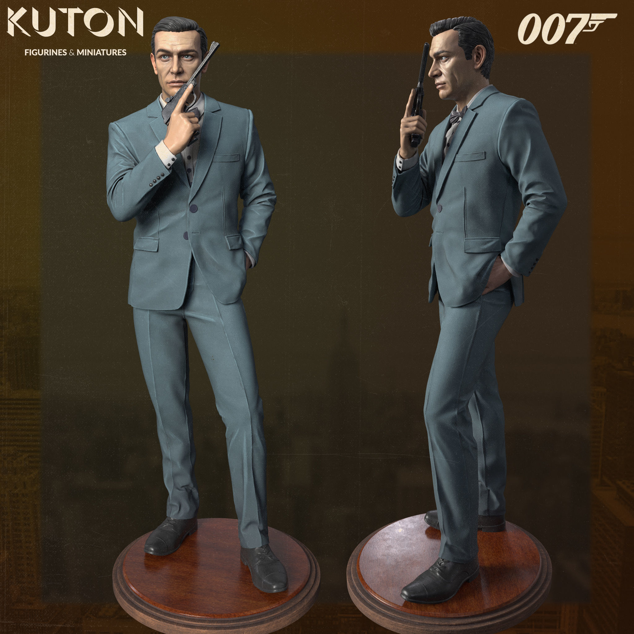 Sean Connery 007 3D print model_1