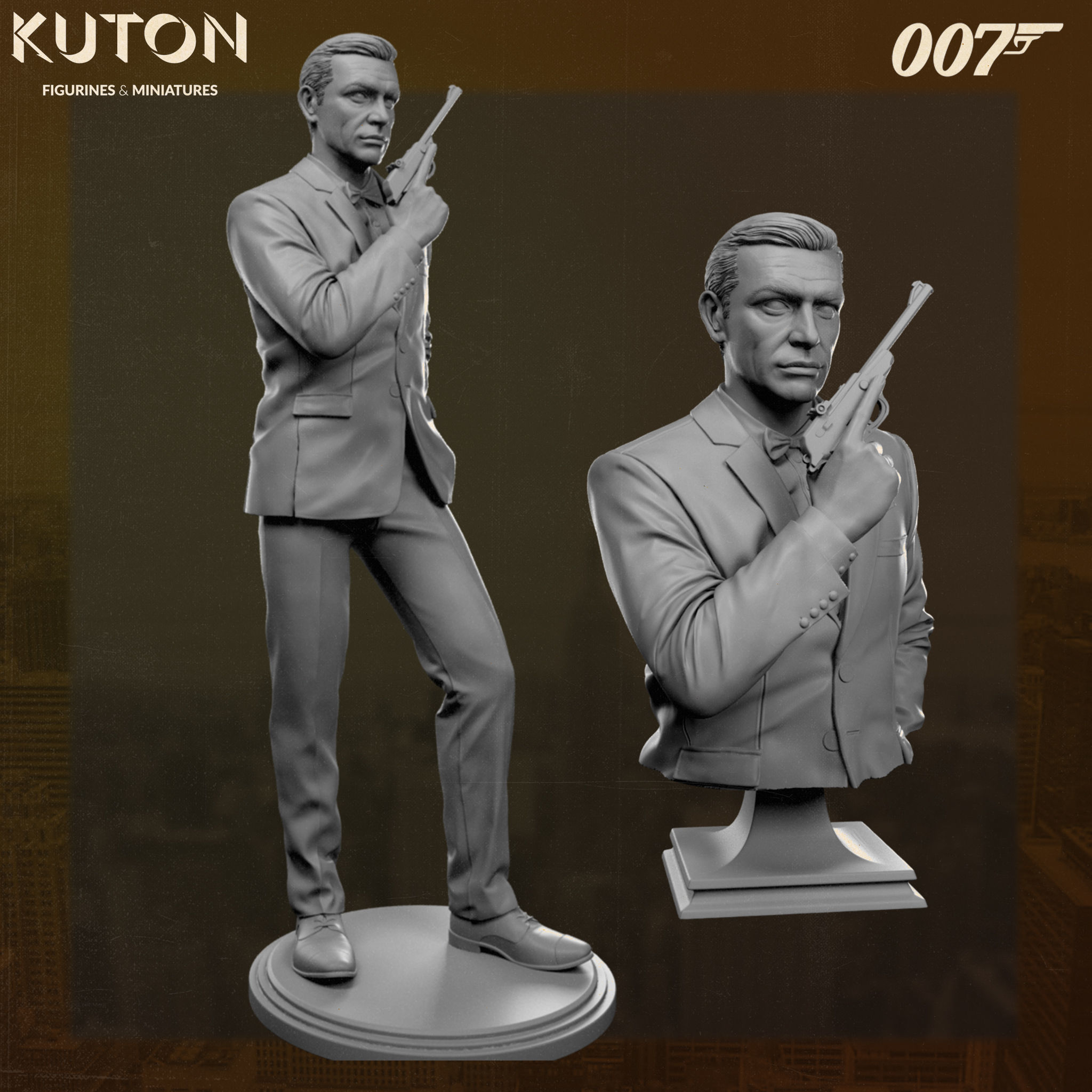 Sean Connery 007 3D print model_6