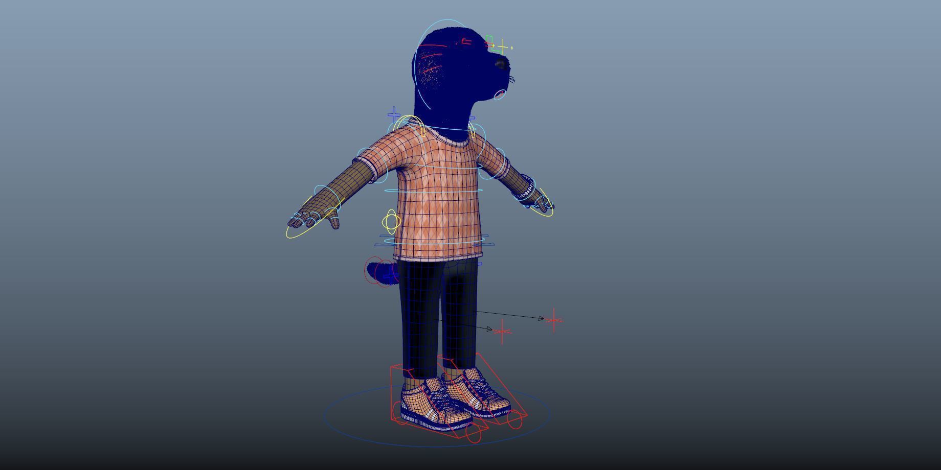 Sandy Stylized 3D Character  Low-poly 3D model_8