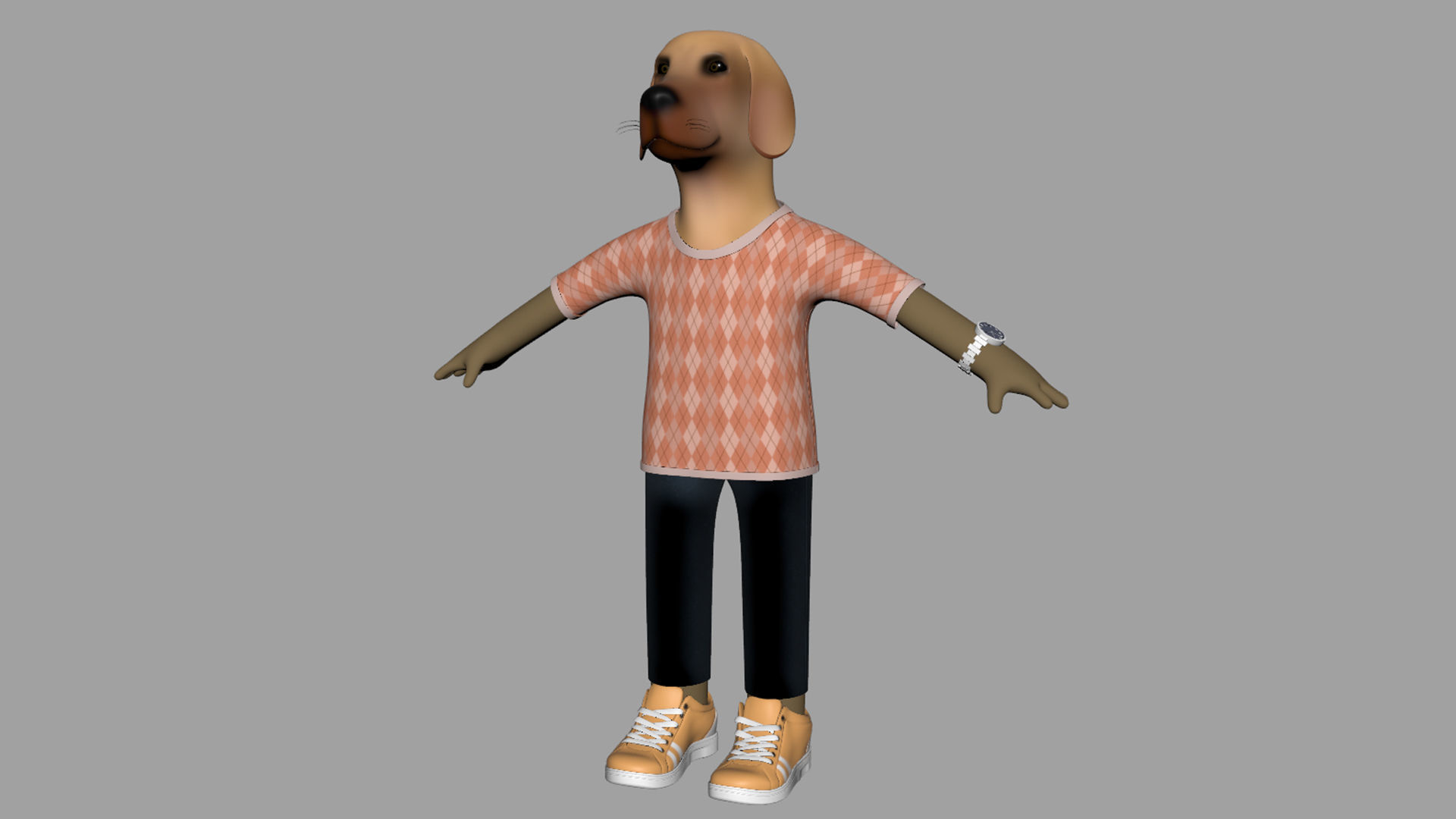 Sandy Stylized 3D Character  Low-poly 3D model_3