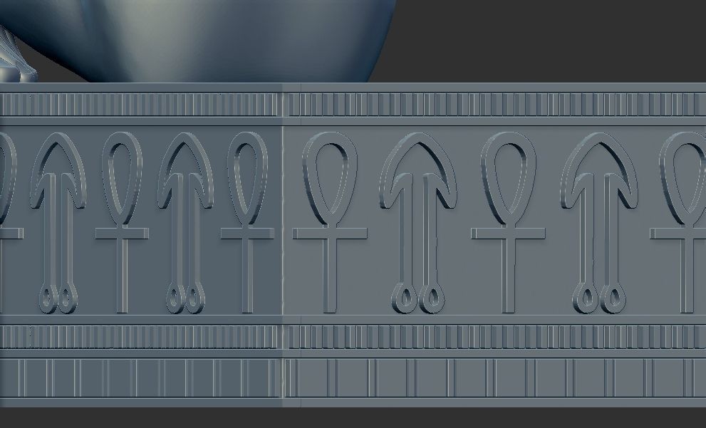 Egyptian goddess Isis Kneeling Pleureuse  statue 3D model 3D print model_9