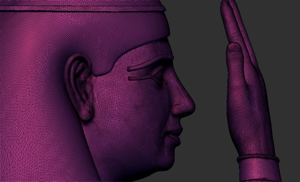 Egyptian goddess Isis Kneeling Pleureuse  statue 3D model 3D print model_11