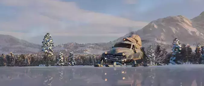 Postman Car USSR scene special for Endless Engines