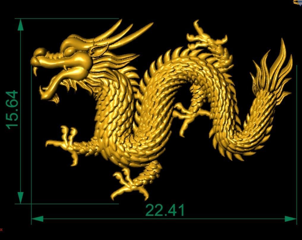 Chinese dragon style 1 3D print model_2