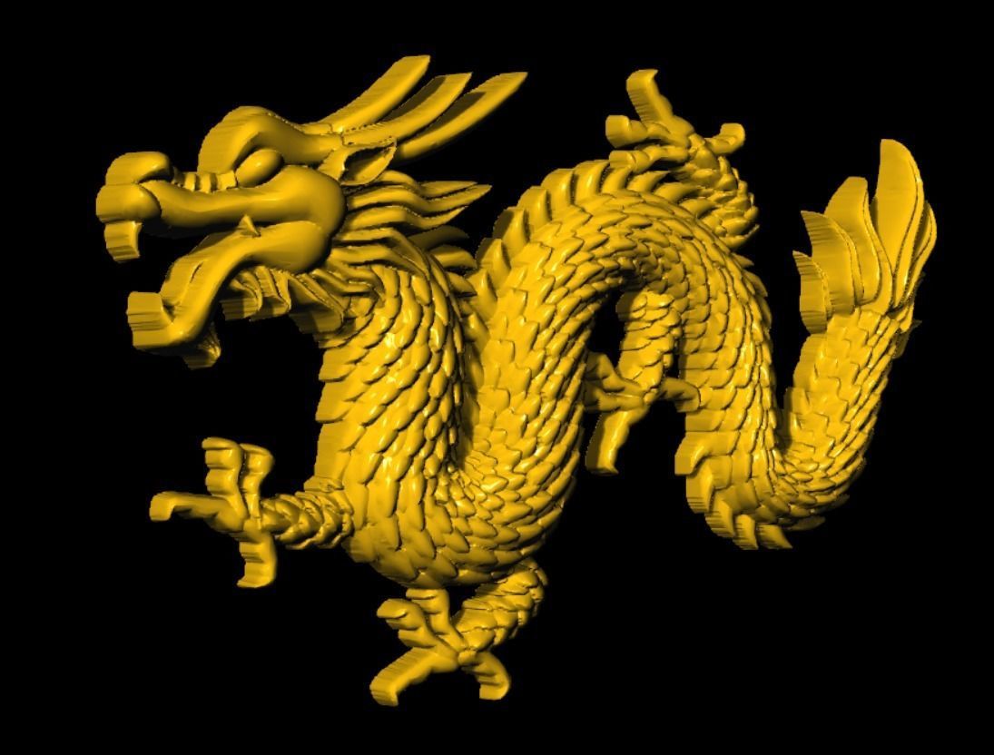 Chinese dragon style 1 3D print model_3