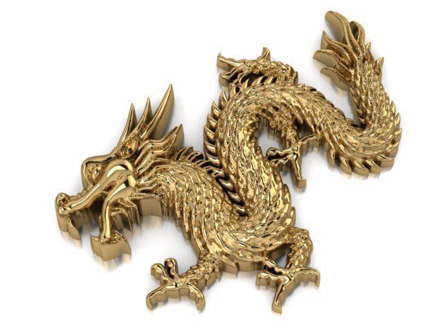 Chinese dragon style 1 3D print model_7