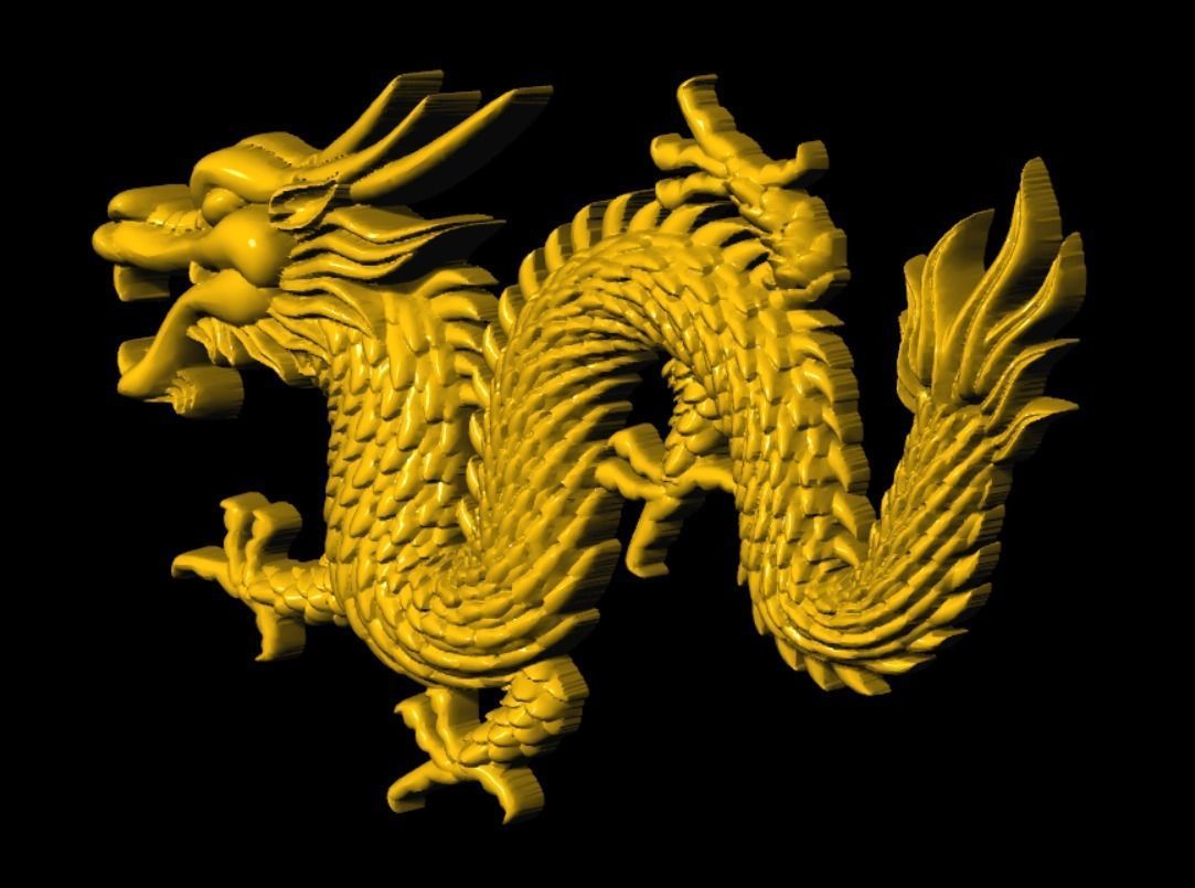 Chinese dragon style 1 3D print model_4
