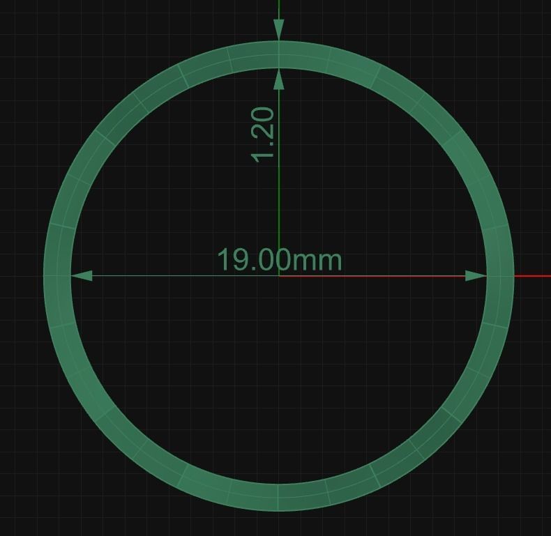 Zig Zag Ring main size 19mm 3D print model_3