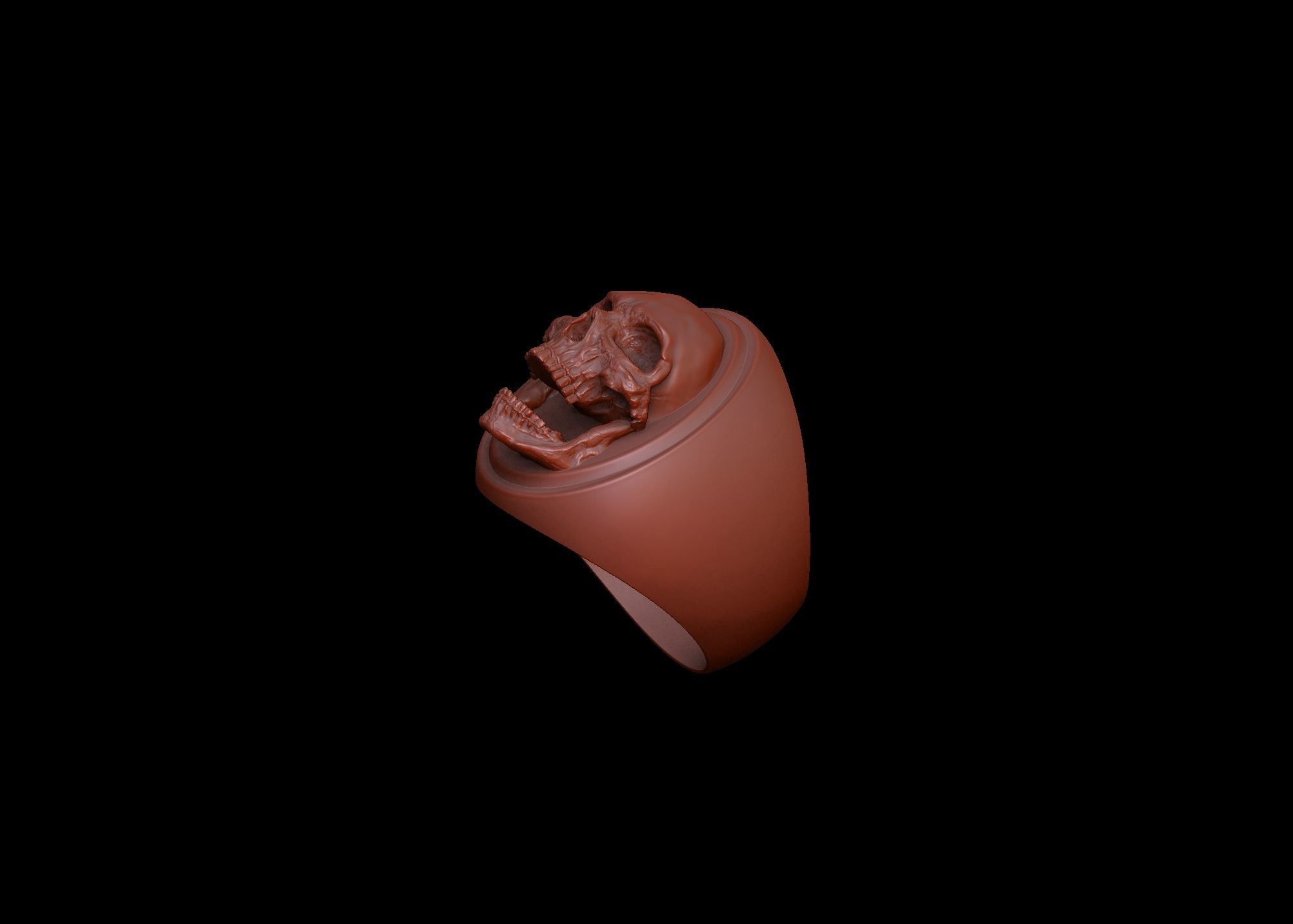 Skull Signet Ring 3D print model_14