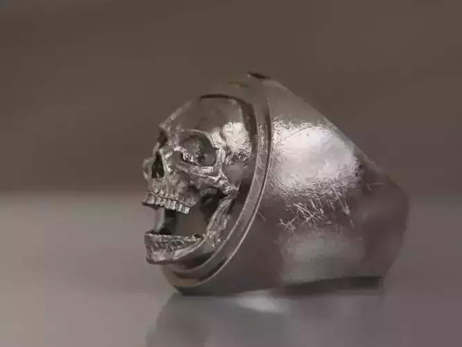 Skull Signet Ring 3D print model