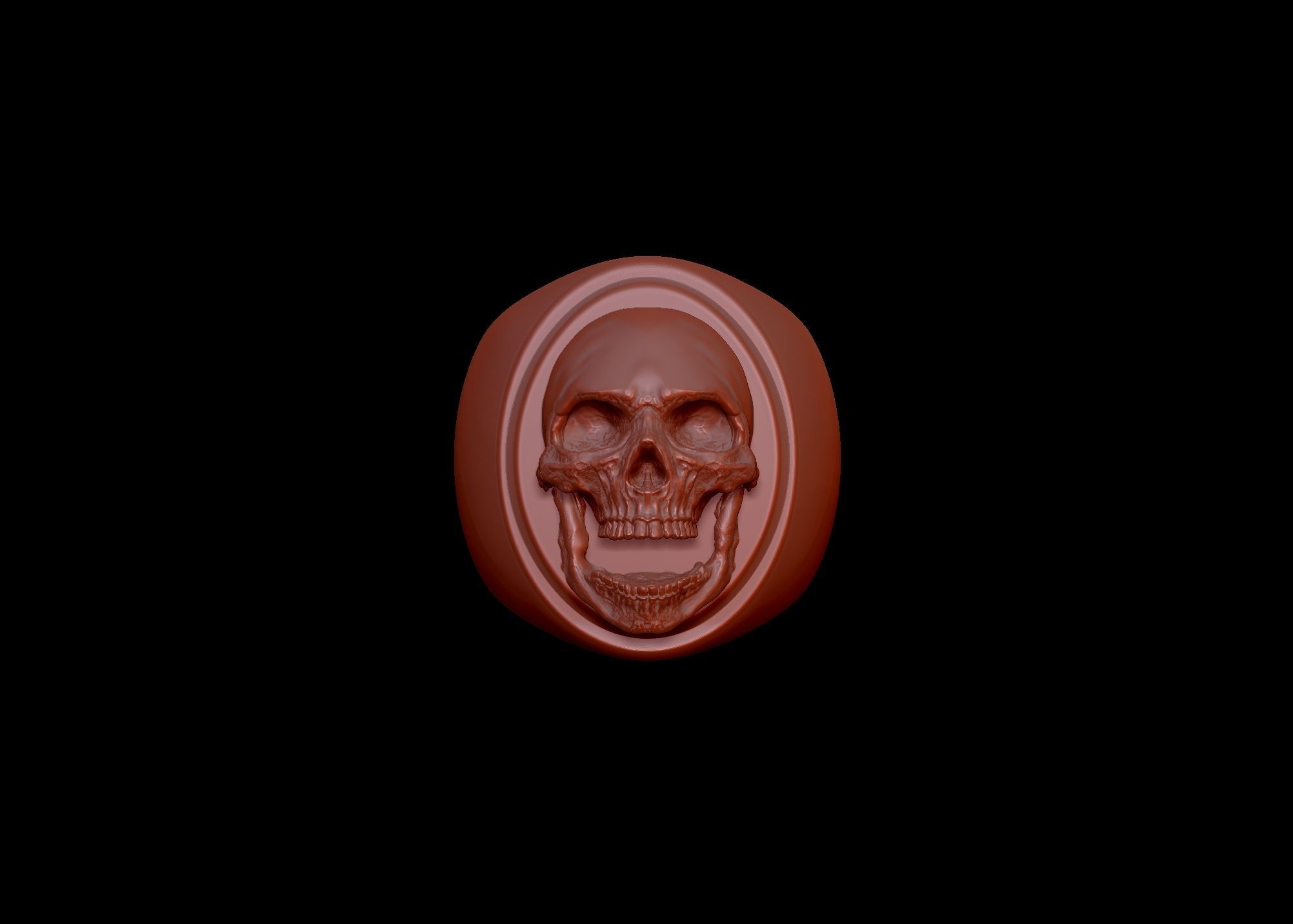 Skull Signet Ring 3D print model_10