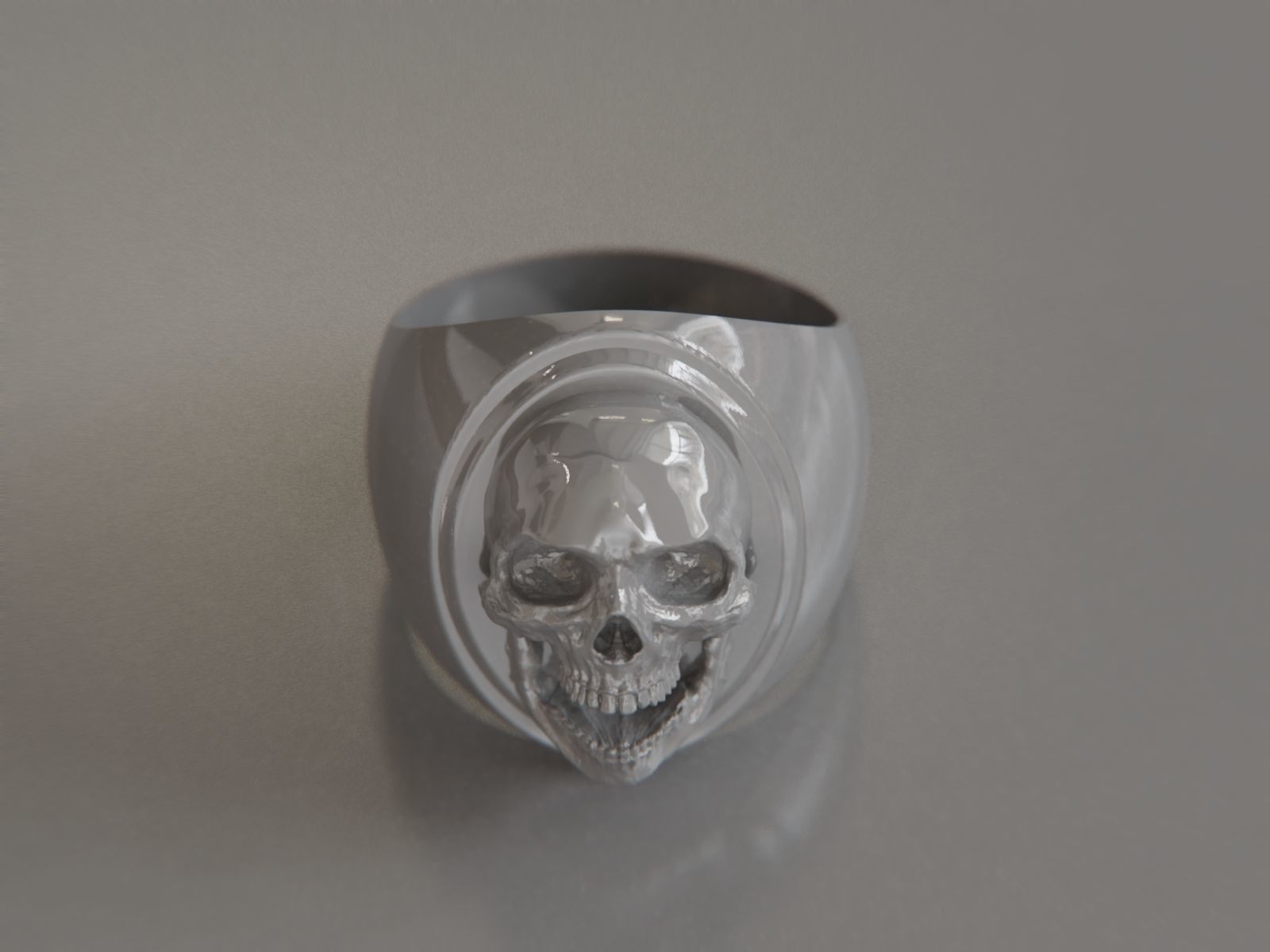 Skull Signet Ring 3D print model_6