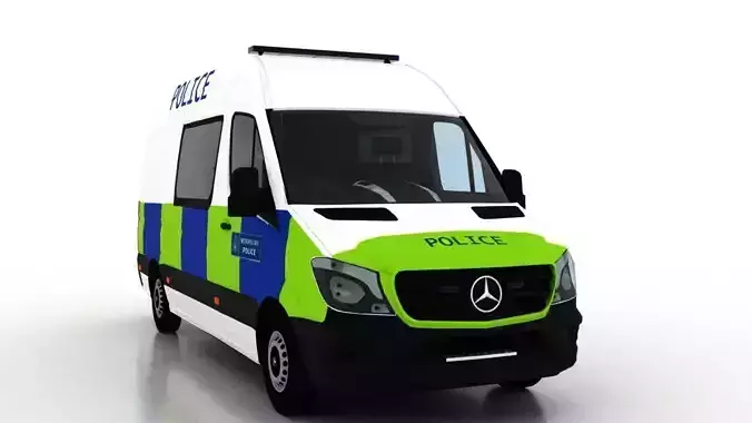 Mercedes Benz Sprinter L2H2 2015 England Police Crew Van UK 3D model