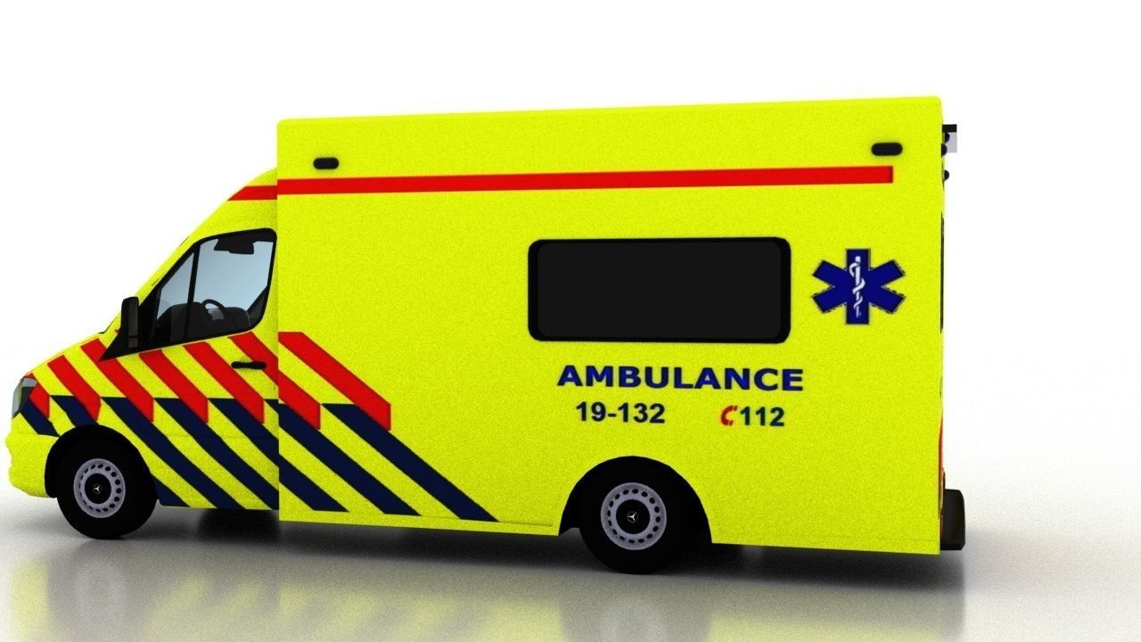 Mercedes Benz Sprinter 2015 Truck Netherlands Ambulance 3D model_6