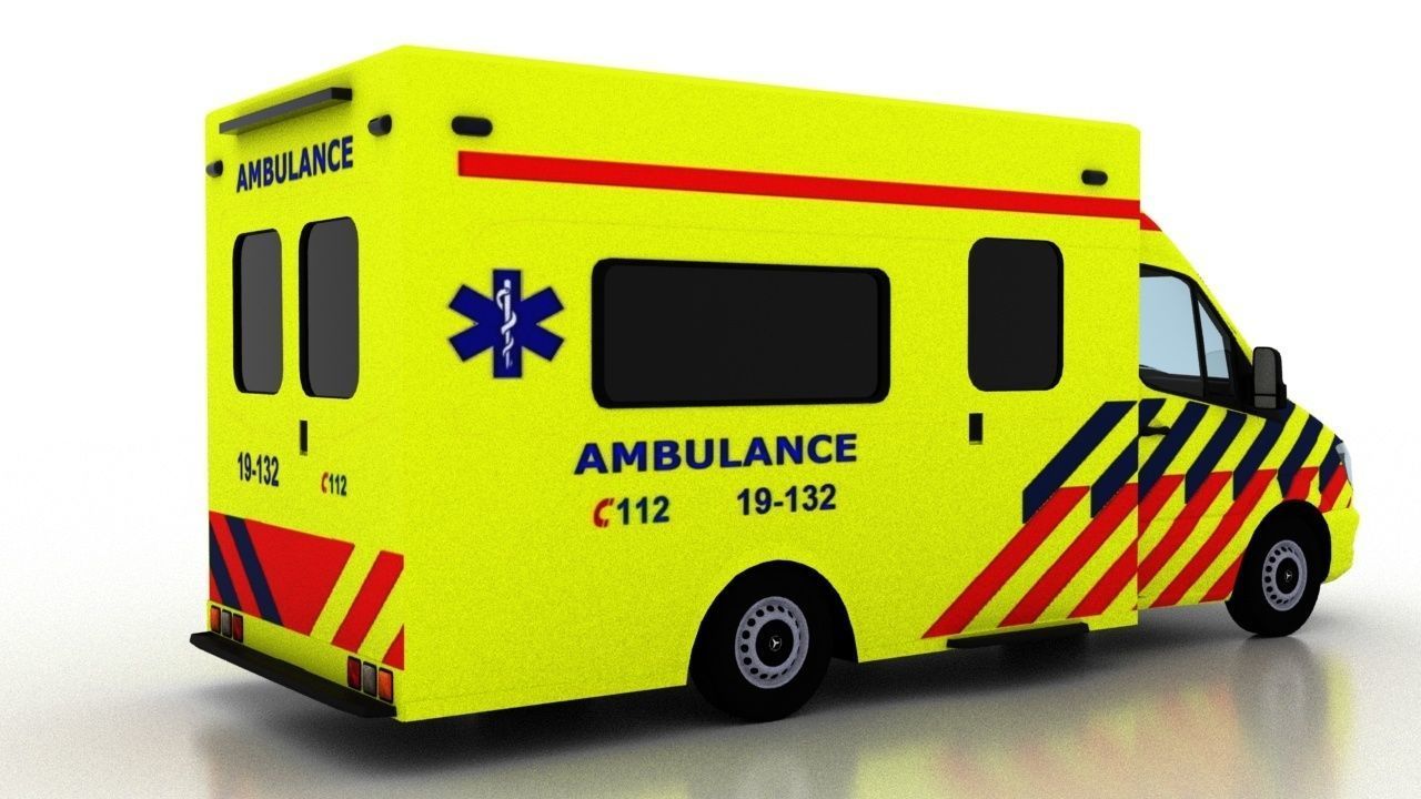 Mercedes Benz Sprinter 2015 Truck Netherlands Ambulance 3D model_3